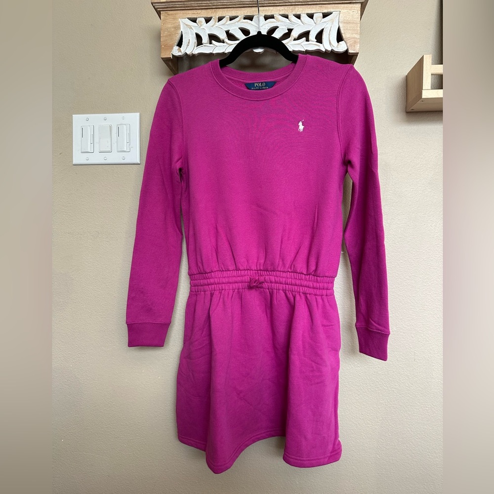 Polo Ralph Lauren big kids Girls Fleece Dress pink